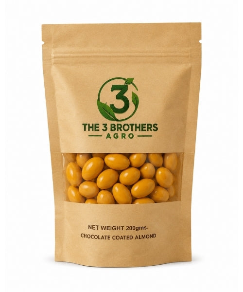 Orange chocolate coated almonds