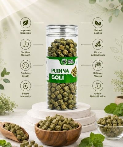 Ayurvedic Digestive Pudina Goli Candy Jar